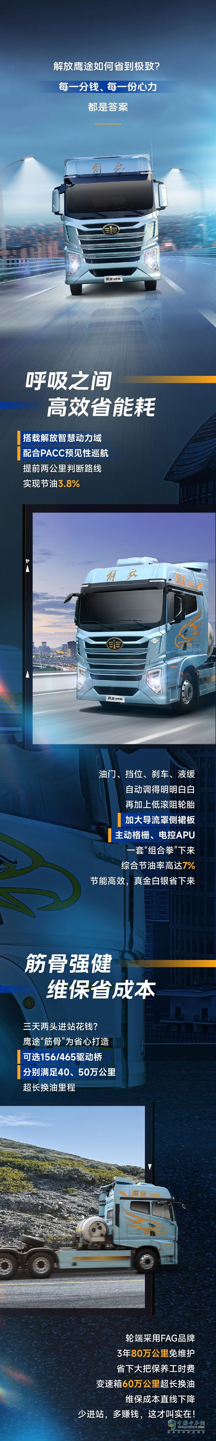 我是解放鷹途，一輛省到極致的卡車……