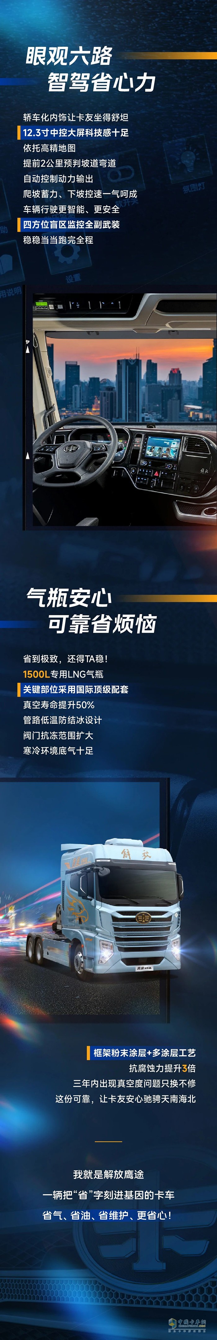 我是解放鷹途，一輛省到極致的卡車……