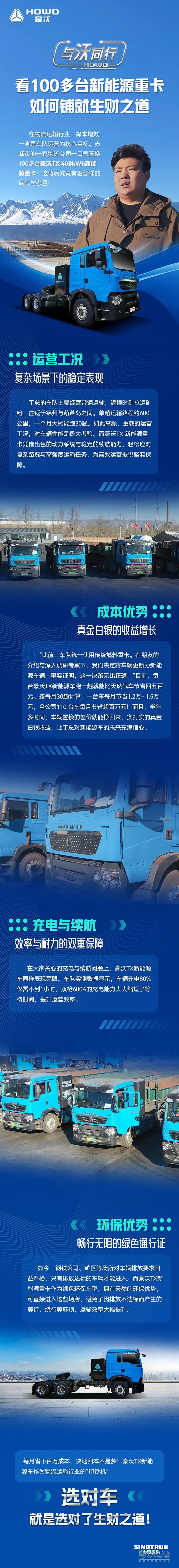 看100多臺豪沃新能源重卡如何鋪就生財(cái)之道！
