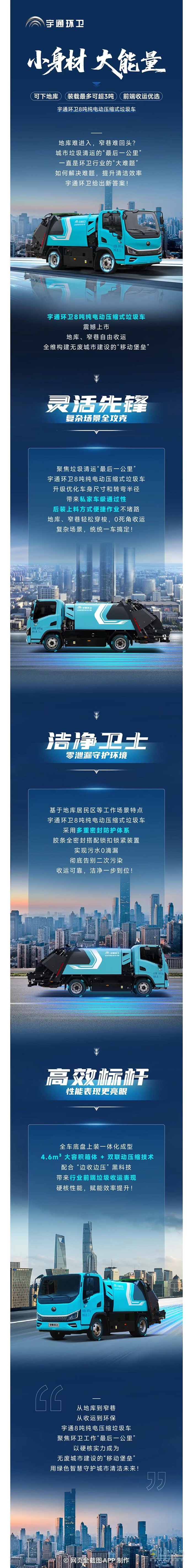 宇通環(huán)衛(wèi)：小身材，大能量！能下地庫的純電動壓縮式垃圾車來了！