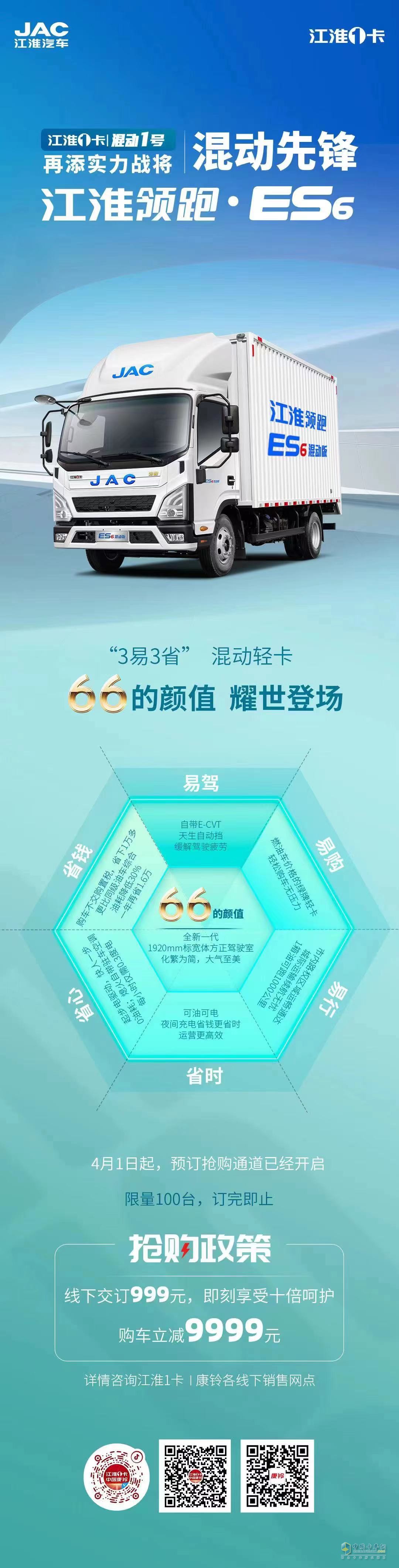 江淮1卡·混動(dòng)1號(hào)再添實(shí)力戰(zhàn)將 “混動(dòng)先鋒”——江淮領(lǐng)跑·ES6耀世登場