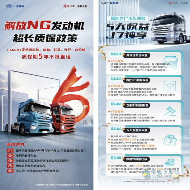 一汽解放高端“氣”車J7 LNG牽引車，面面出眾