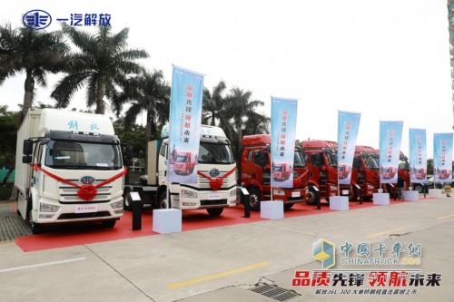 快遞“百米賽道”，解放大單橋載貨顯身手