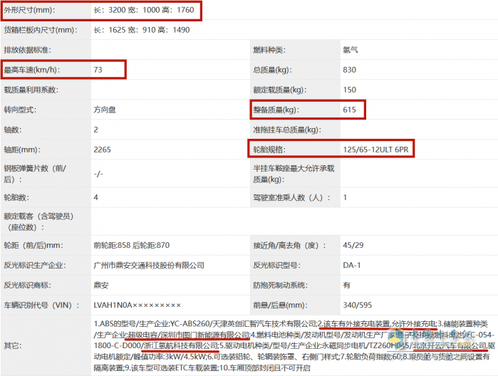 在最新一批工信部公告中，記者發(fā)現(xiàn)了來(lái)自福田汽車的一輛“萌寵”型燃料電池廂式運(yùn)輸車。