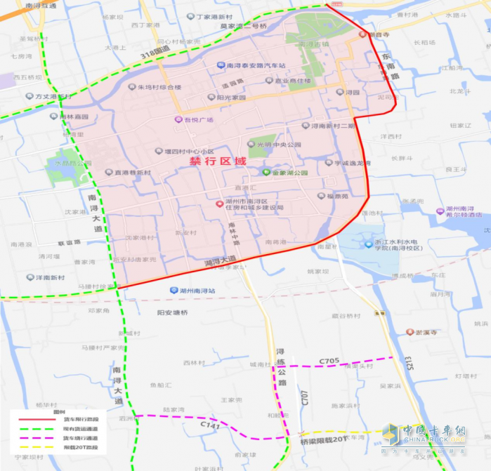 浙江湖州市?；愤\(yùn)輸車輛限制通行