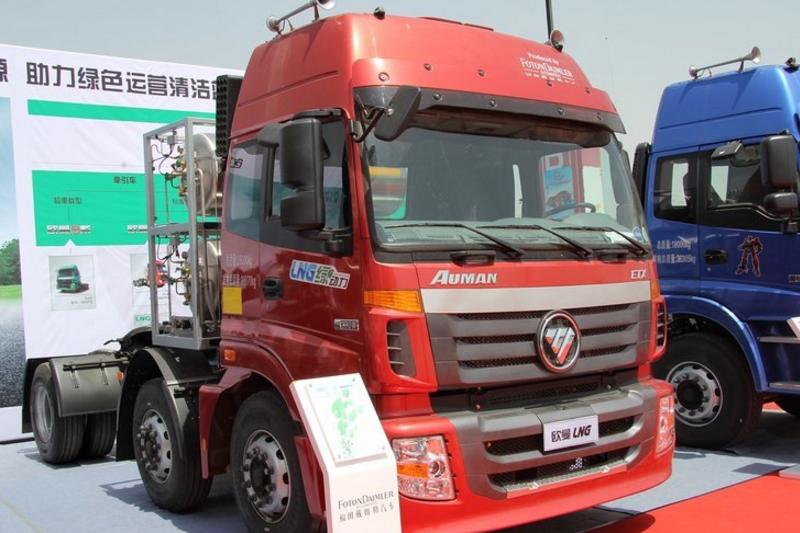 福田 歐曼ETX 6系重卡 380馬力 6X2 國(guó)五LNG牽引車(雙罐)(BJ4253SNFCB-XA)