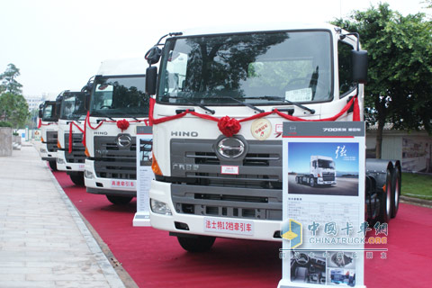 搭載法士特12檔變速箱的廣汽日野牽引車