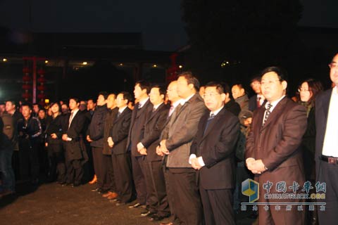 陜汽重卡管理層集體參加M3000發(fā)布會