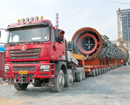 陜汽8*8大件牽引車山西大同綻放光芒